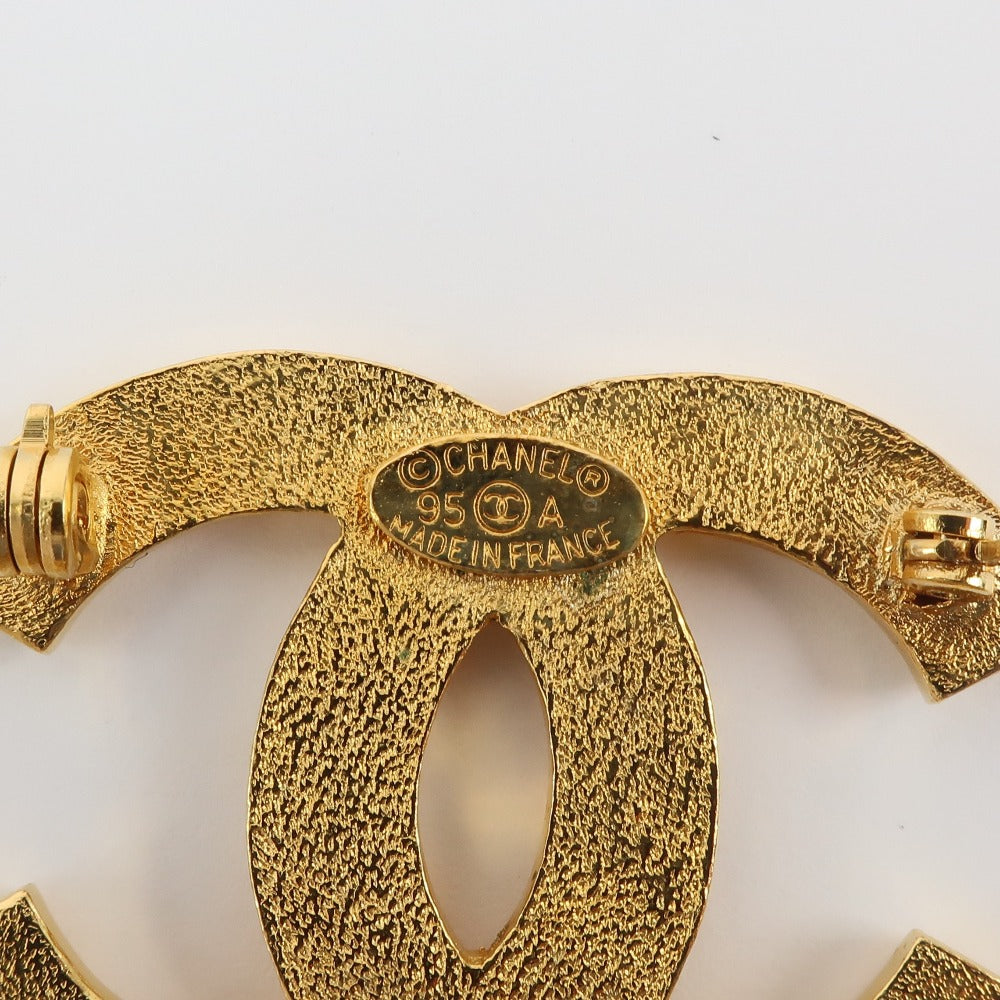 Chanel CHANEL Heart/Clover/Matrise Brooch Icon Vintage G 95A 74.2g Heart/Clover/Matelasse A-Rank Cl