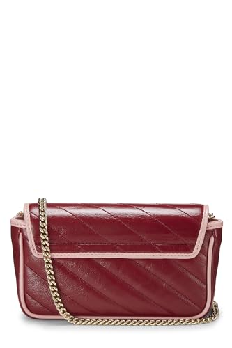 Gucci, Red Leather Torchon GG Marmont Shoulder Bag Min, Multi