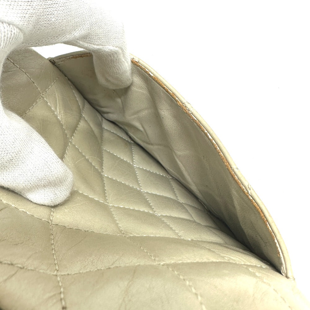 CHANEL Shoulder Bag A34317 leather white Cambon Line Cotton Club CC COCO Mark Women Used