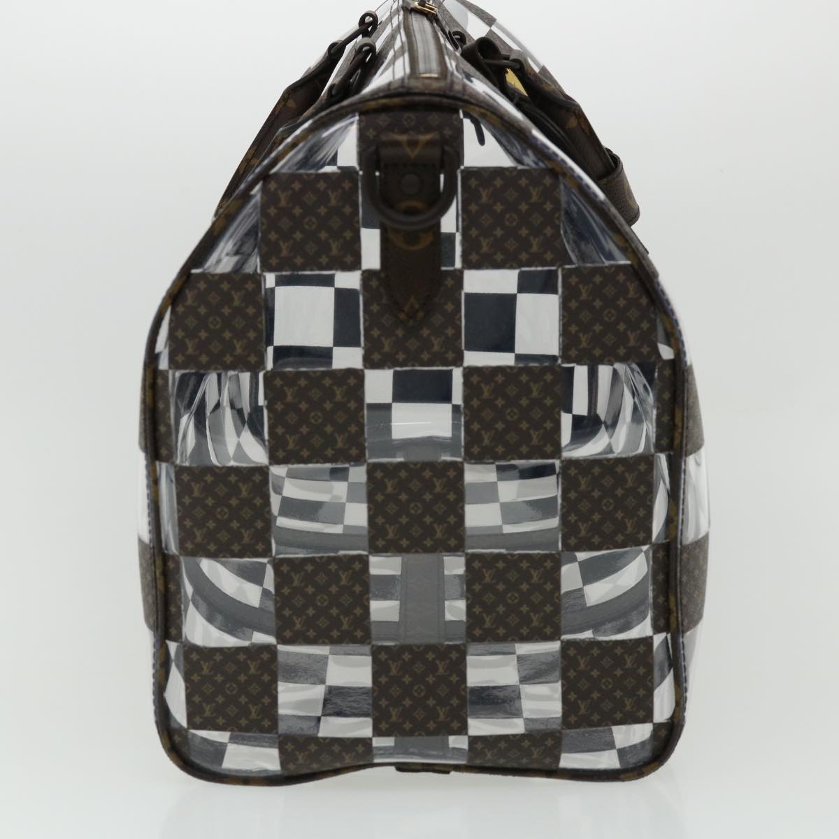 LOUIS VUITTON Monogram chess Keepall Bandouliere 50 Boston M20864 LV 31818A