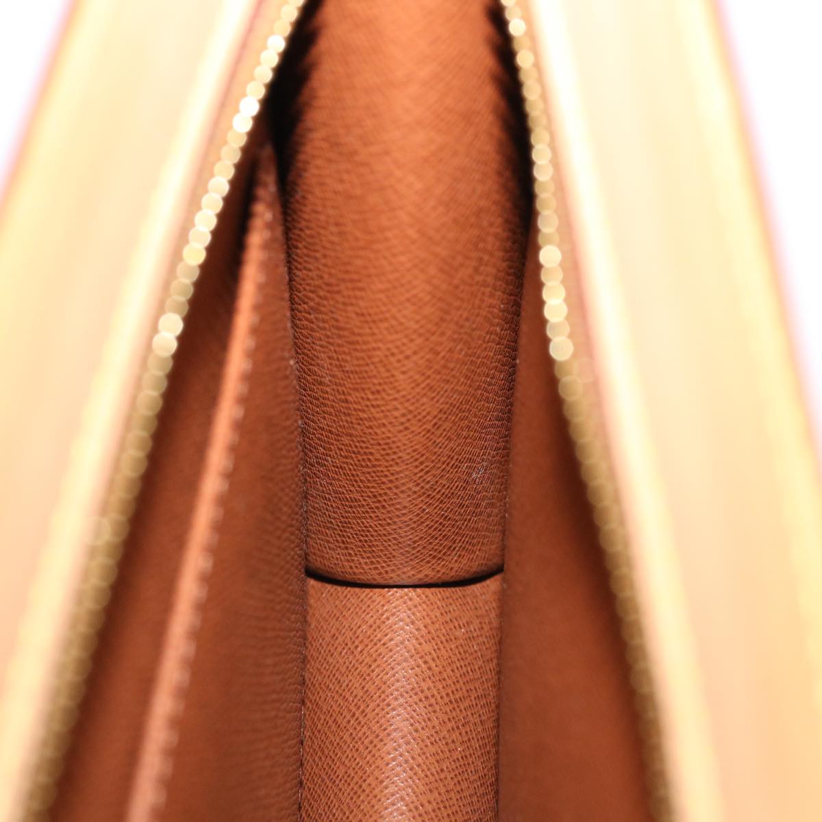 LOUIS VUITTON Pochette Homme Clutch Bag Nomad Leather SPO Brown LV Auth 31854A