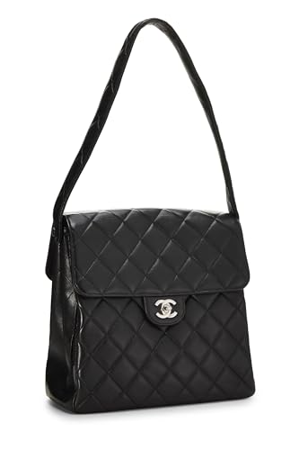 Chanel, Black Quilted Lambskin Double Sided Tall, Black