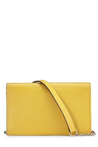 Gucci, Yellow Leather Interlocking Crossbody Small, Yellow