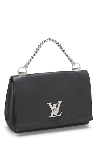 Louis Vuitton, Black Leather Lockme BB, Black