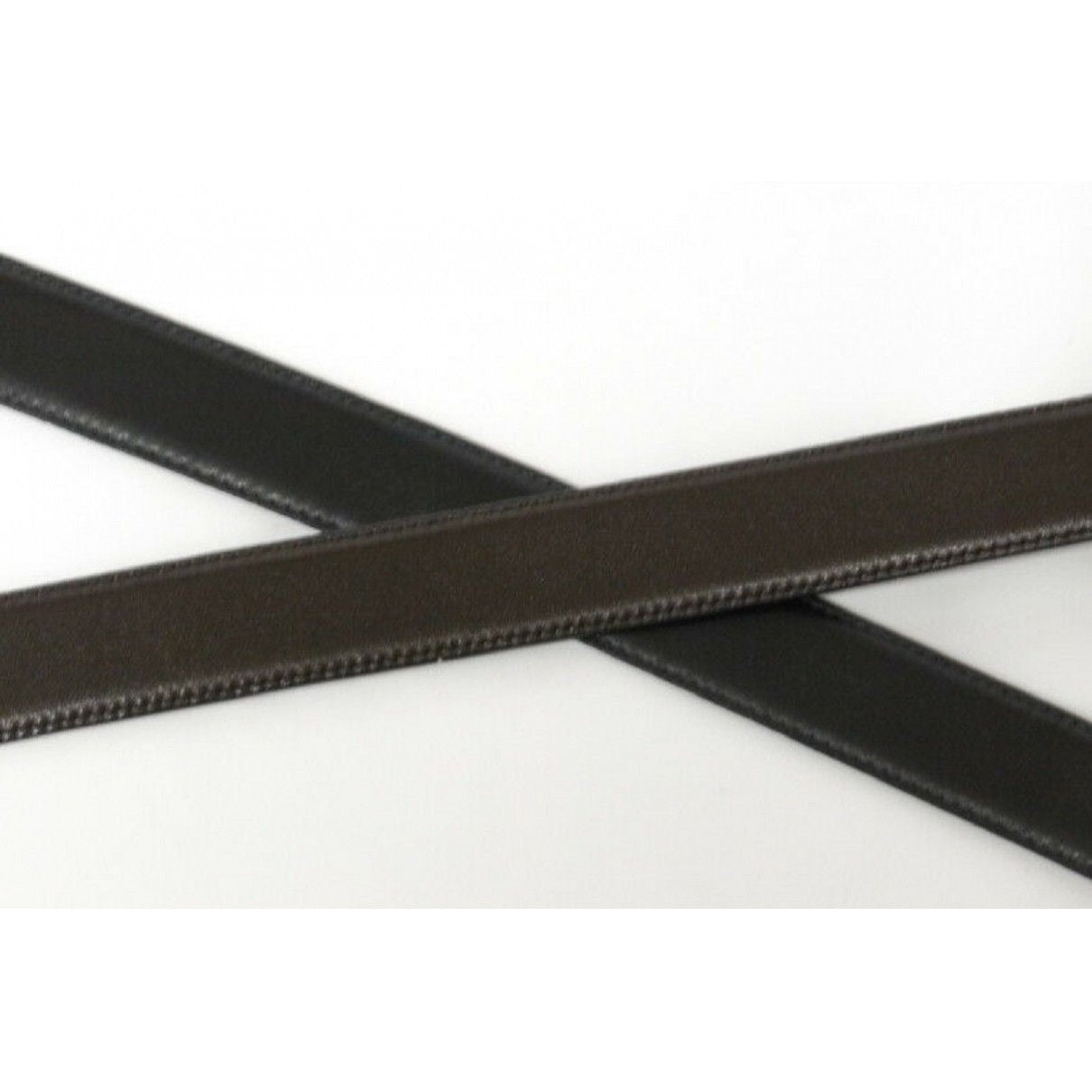 Vintage, NOS, Gucci, brown or black leather, reversible belt with a removable, rectsngular gold tone buckle with red and green enamel