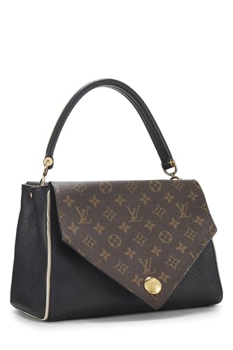 Louis Vuitton, Black Monogram Leather Double V Bag, Black