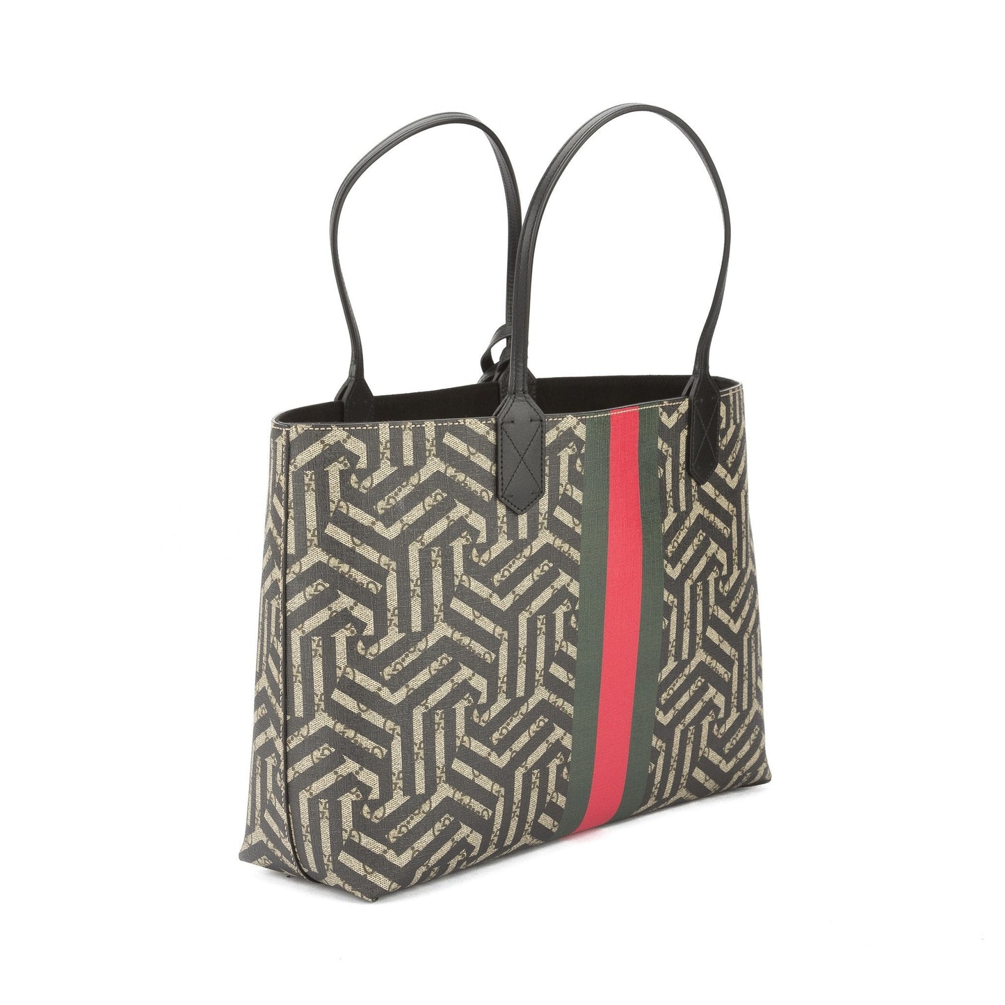 G*G Beige and Ebony GG Caleido Web Tote (New with Tags)