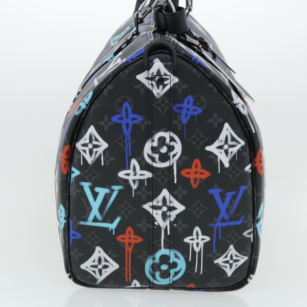 LOUIS VUITTON Monogram Eclipse Keepall Bandouliere 50 Boston M21384 Auth 34215A