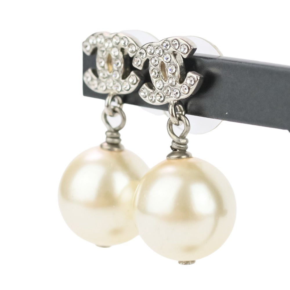 Chanel Coco Mark Faux Pearl Earrings