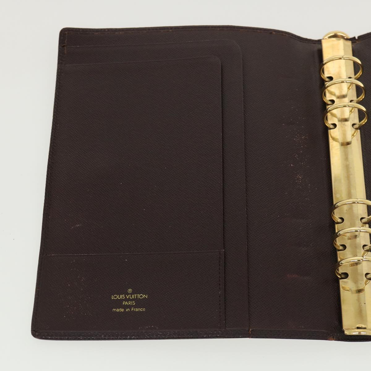 LOUIS VUITTON Taiga Leather Agenda GM Day Planner Cover Acajou R20414 Auth 34350