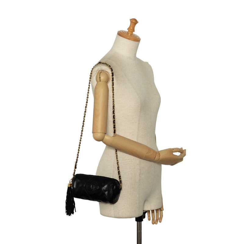 Chanel Matrases Cocomark Tassel Mini Chain houlder Bag Black Chanel
