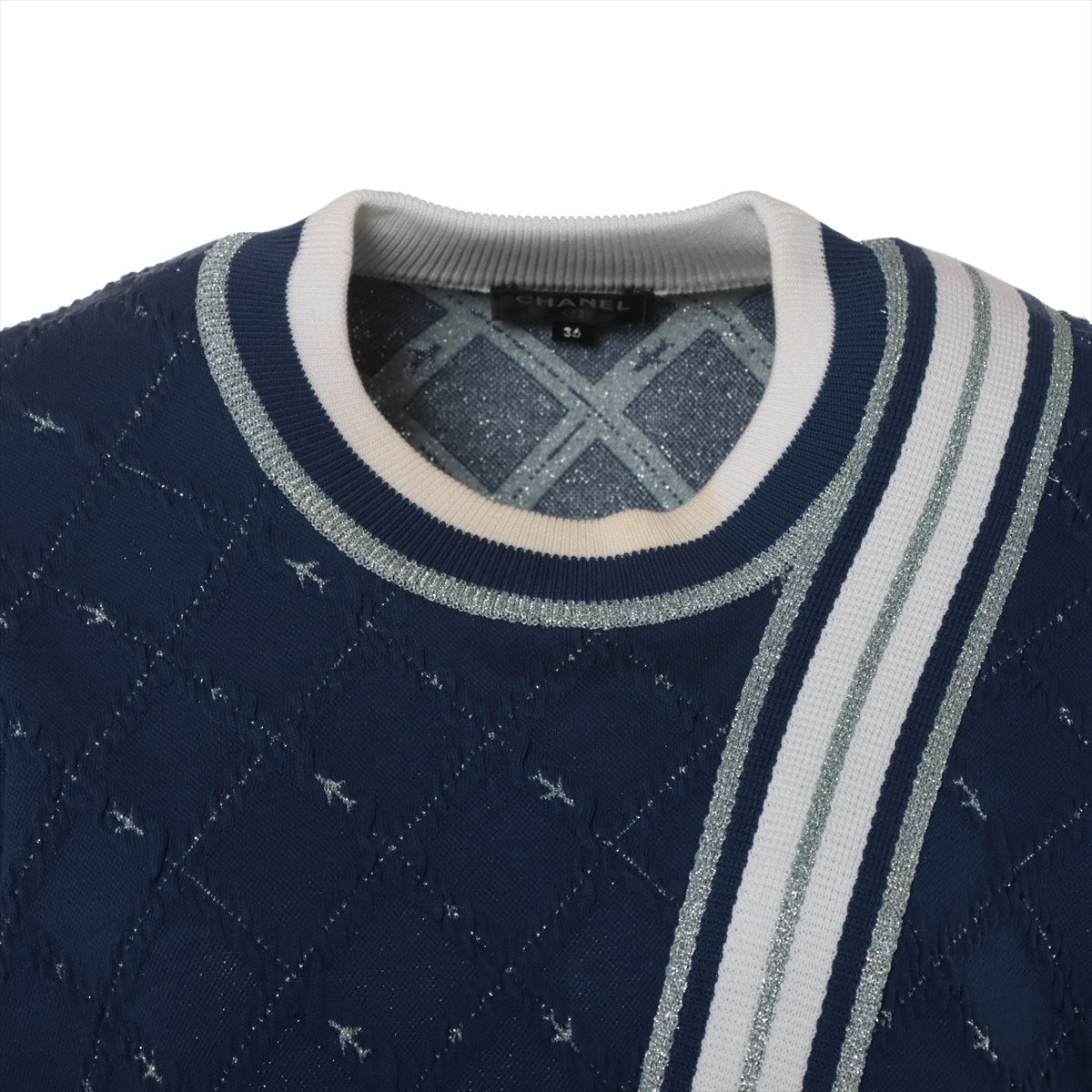Chanel Coco P54 Cotton x Polyester s 36 Blue