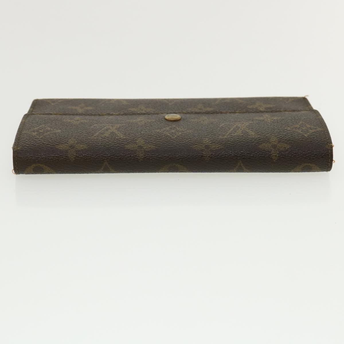 LOUIS VUITTON Monogram Portefeuille International Long Wallet M61217 Auth 35564