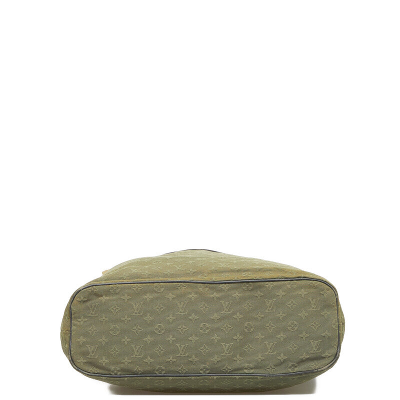 Louis Vuitton Monogram Mini Lucy GM Bag Shoulder Bag M92681 Green Dark Brown Canvas Leather Ladies Louis Vuitton