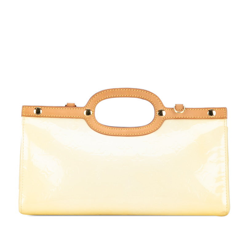Louis Vuitton Monogram Vernis Lockbury Drive Handbag Shoulder Bag 2WAY M91372 zzle Beige Patent Leather Louis Vuitton