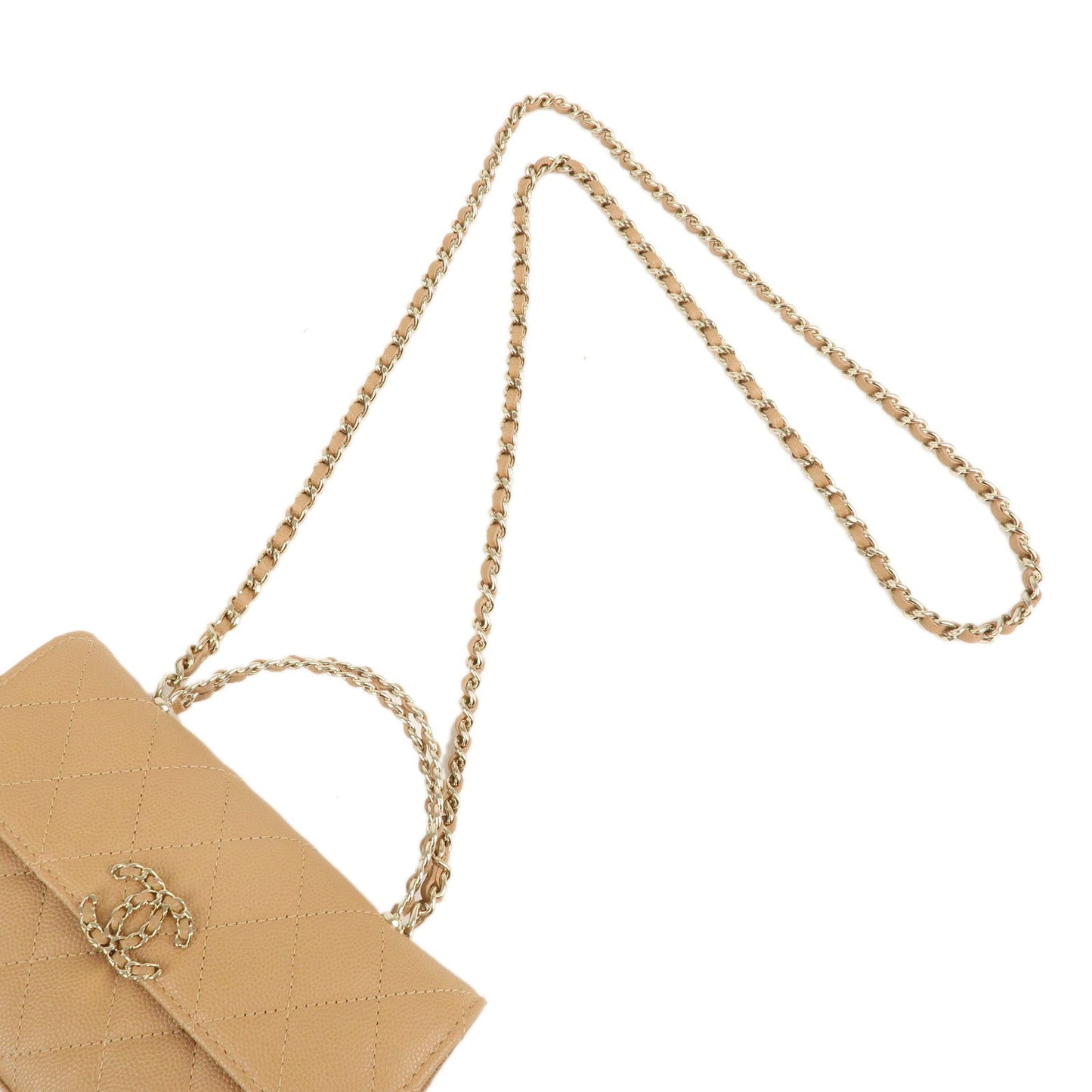 Chanel Matelasse Caviar Skin Flap Phone Case Shoulder Bag AP
