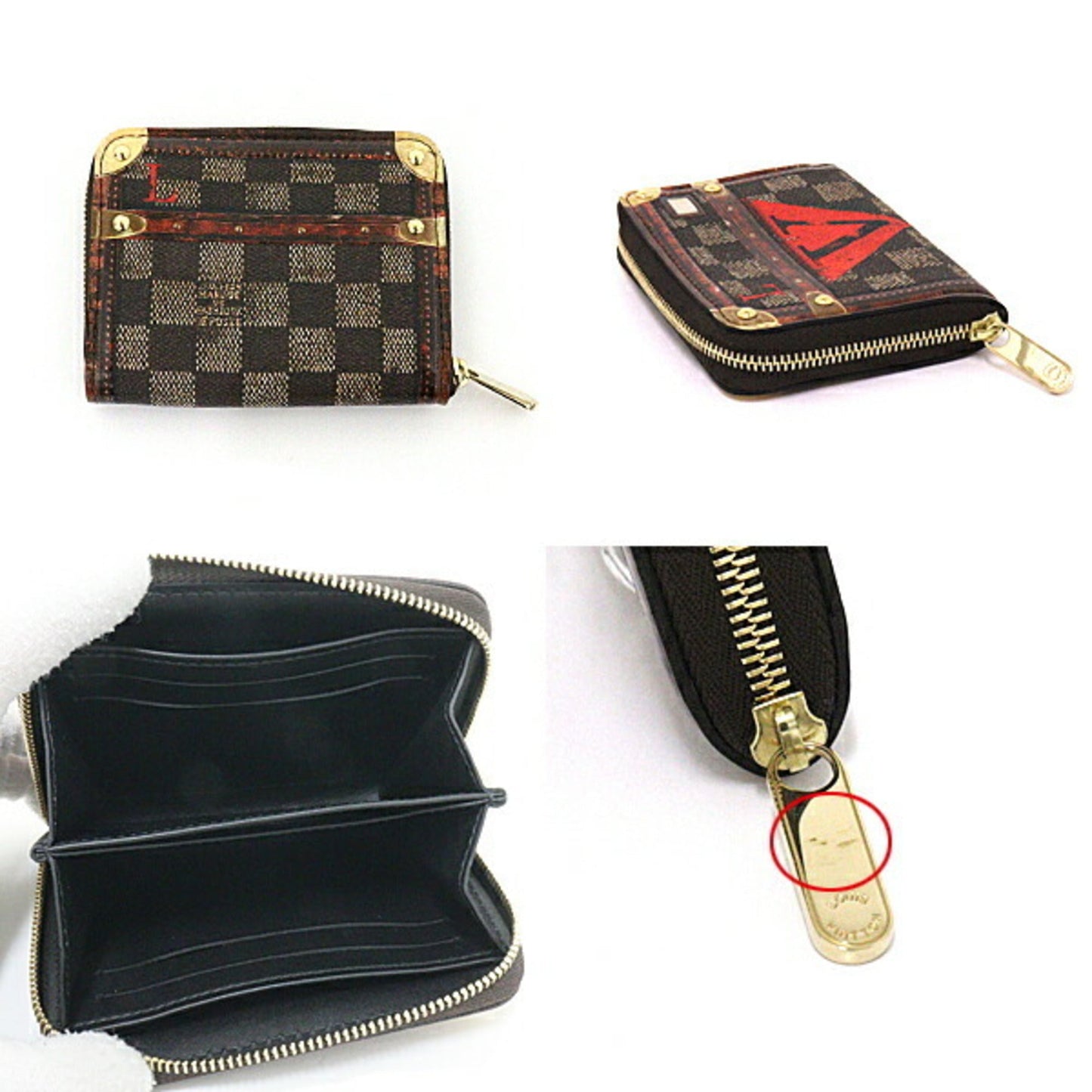 Louis Vuitton Damier Damier Canvas Color Damier Canvas Coin Purse/Coin Case