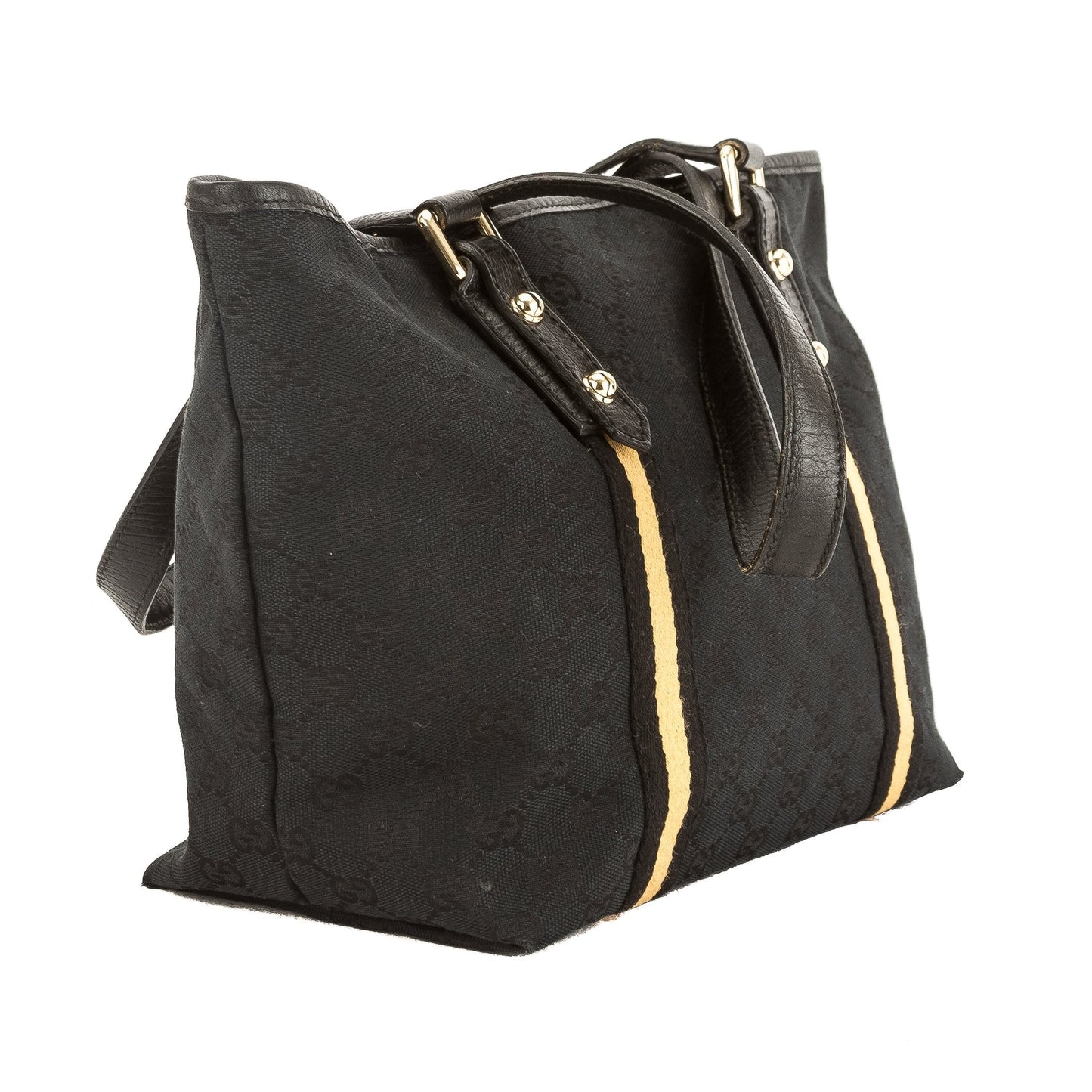 G*G Navy GG Monogram Canvas Medium Jolicoeur Tote Bag (Pre Owned)