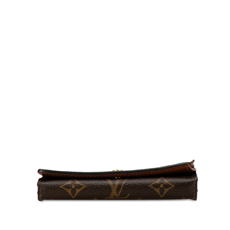 Louis Vuitton Monogram Portemone Vie Tresor Double Fold Wallet M61730 Brown PVC Leather Louis Vuitton