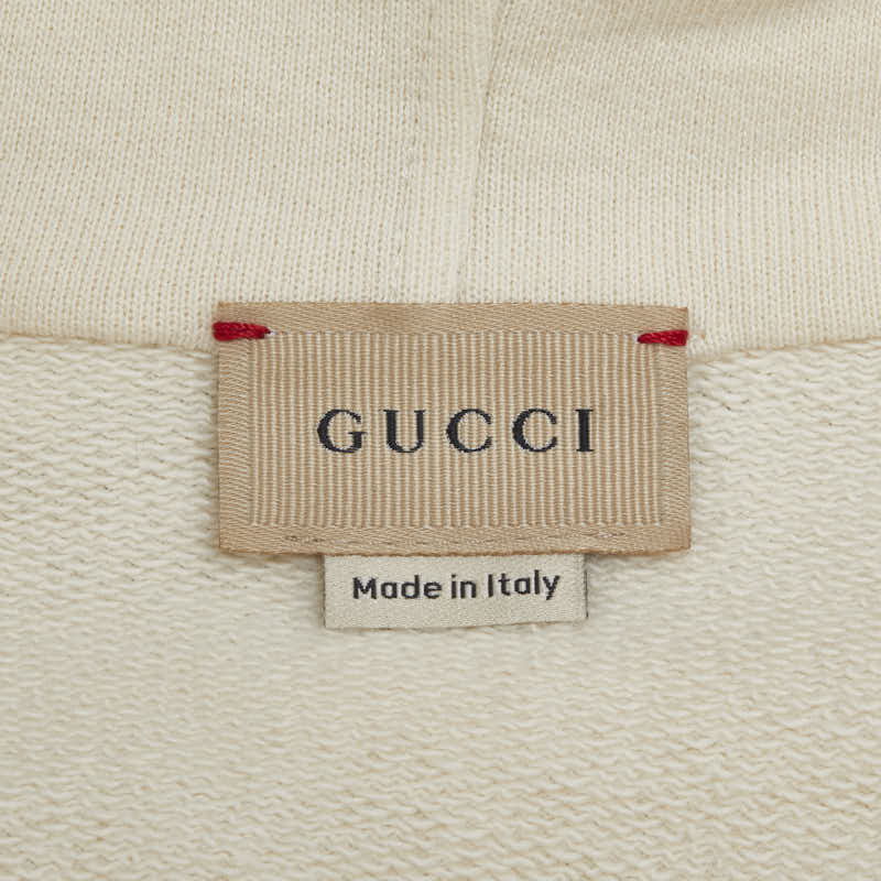 Gucci 24SS Vint Logo Web Strip Loveel Suede Half-Zip Parker Size12 653666 Ivory Multi-Color Cotton Gucci
