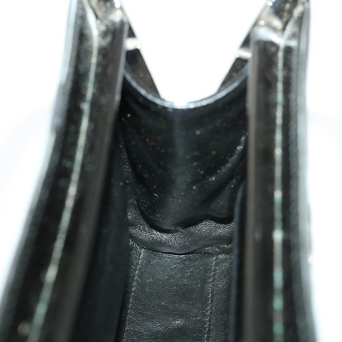Top Quality Chanel Hand Bag Enamel Black CC Auth 39199