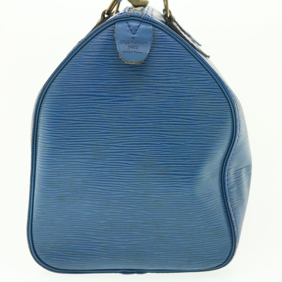 LOUIS VUITTON Epi Speedy 30 Hand Bag Toledo Blue M43005 LV Auth 39413