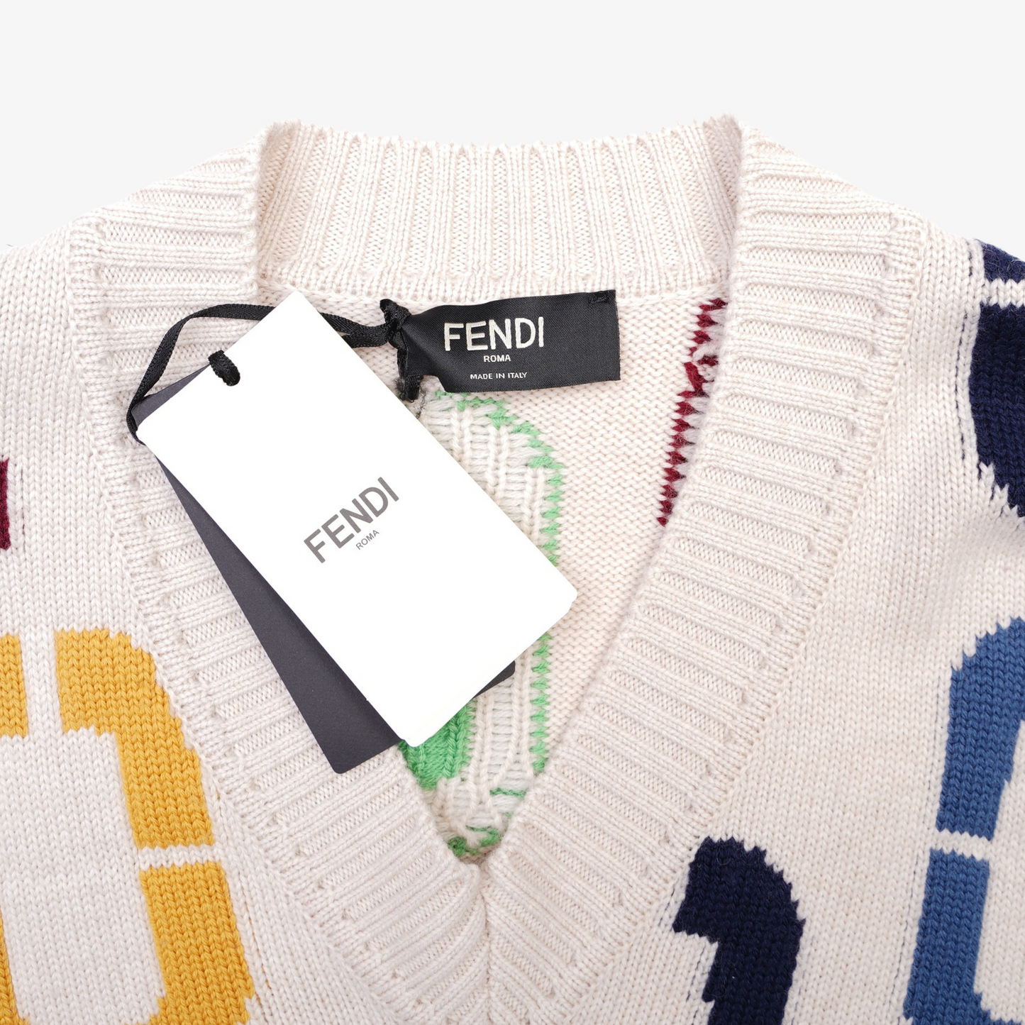 Fendi Womens Knit Jumper Multicolour IT 54 / UK XXL