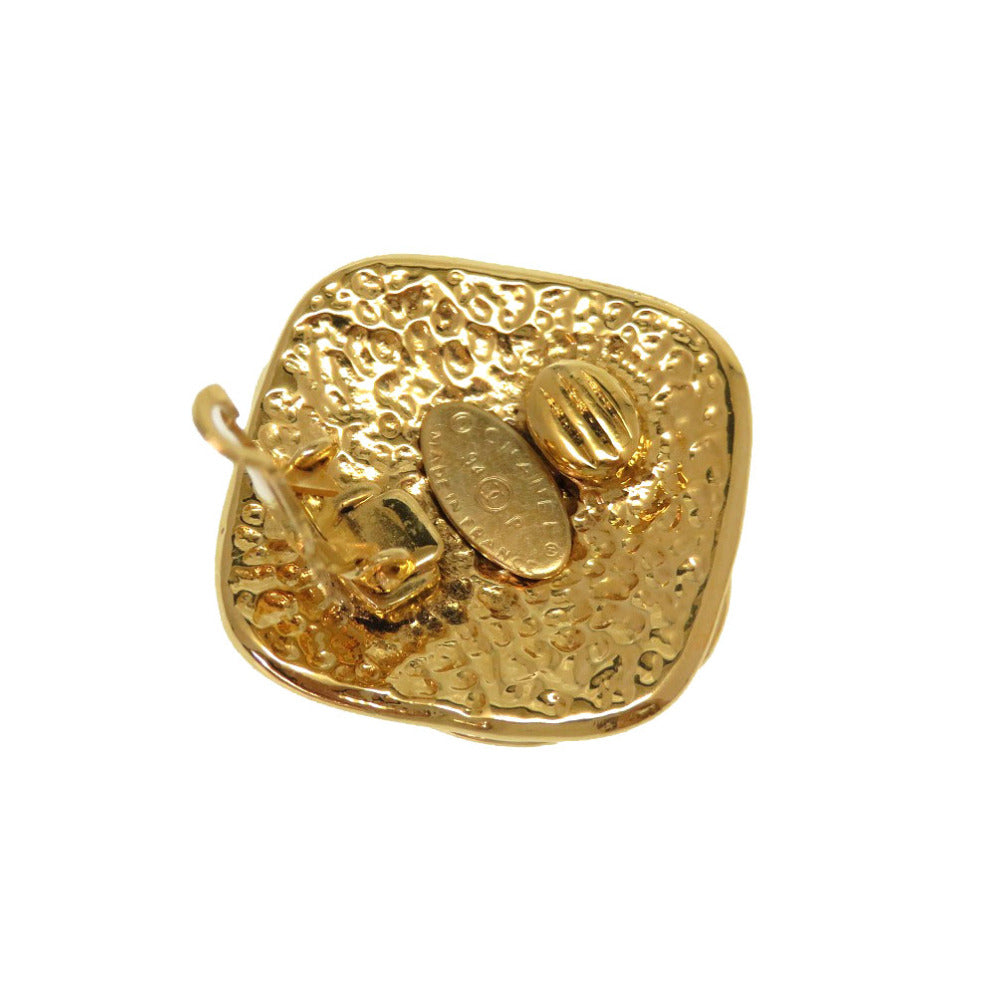 CHANEL Earring metal gold COCO Mark vintage