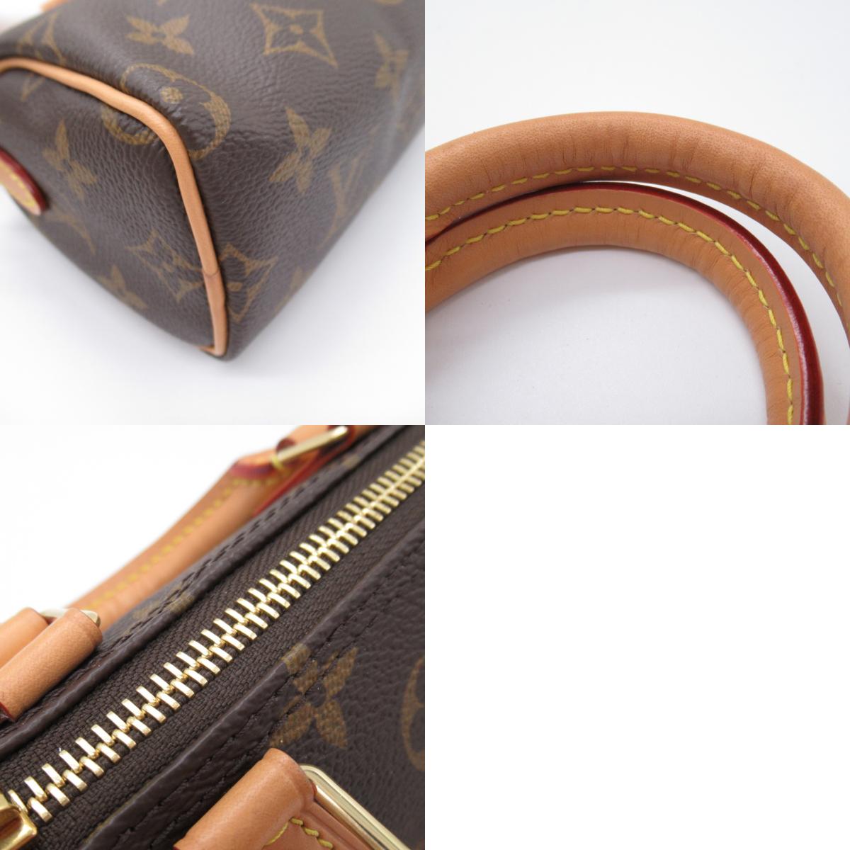 Louis Vuitton Nano Speedy Shoulder Bag 2w Shoulder Bag 2way Shoulder Bag PVC Coated Canvas Monogram Brown M81085