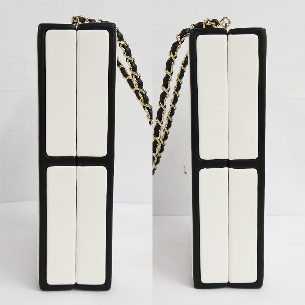 Chanel Chain Shoulder Bag .5 Box White Black G GD Gold Tools 31st White Black Perfume Box Mini-Bags