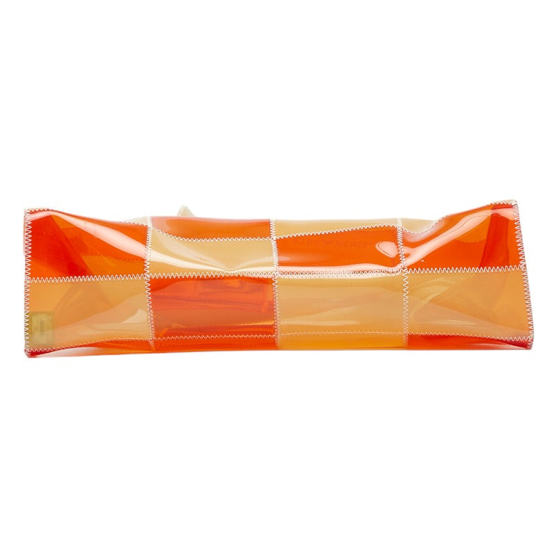 Chanel Cleare Bag Bag houlder Bag Orange Beige Vinyl CHANEL