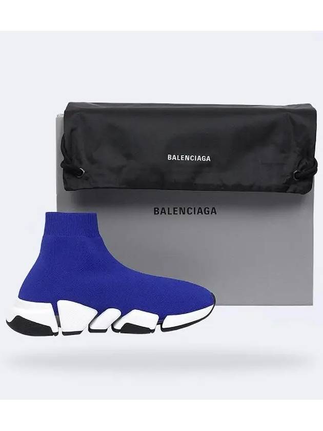 Luxury Balenciaga Speed 2.0 High Top Sneakers Blue