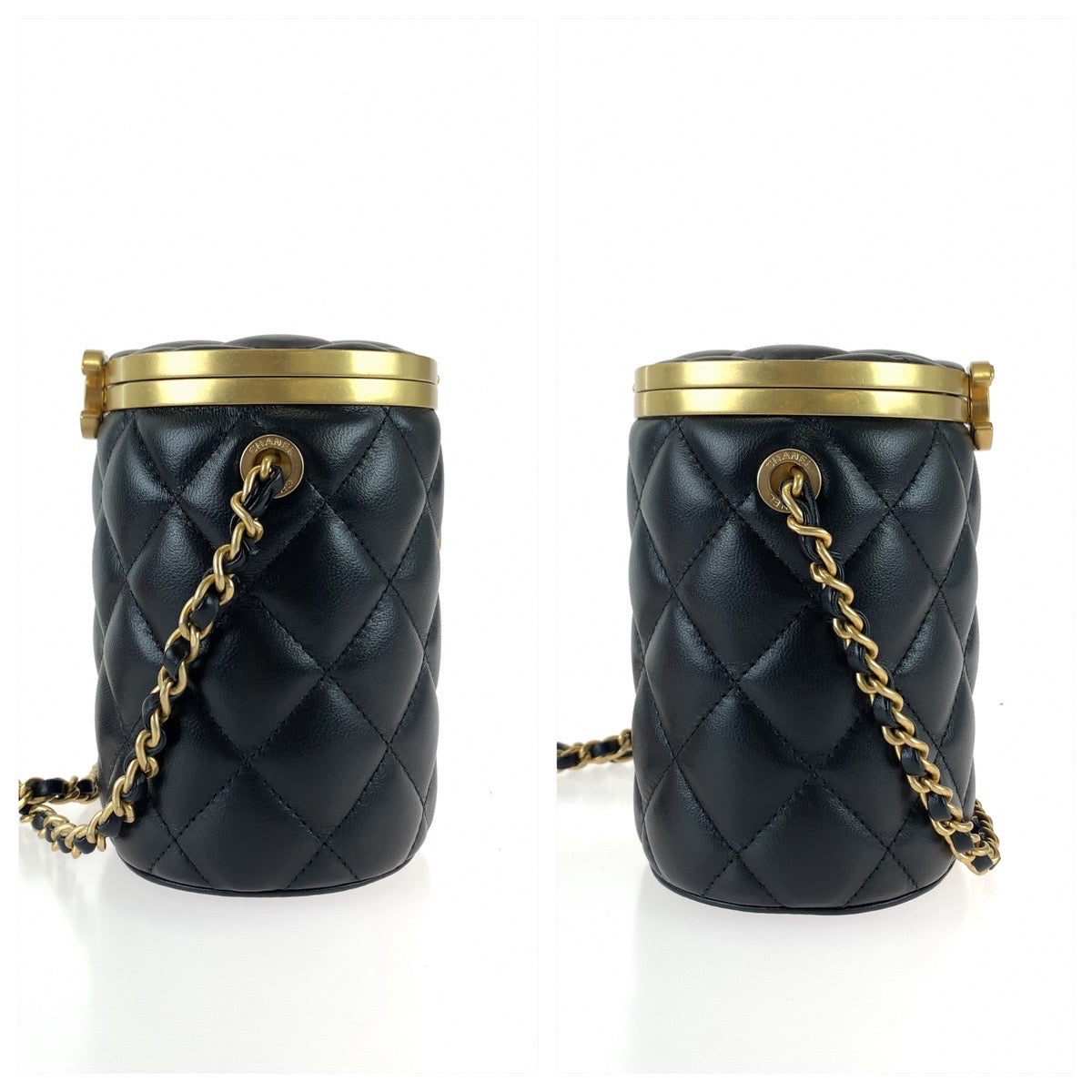 Chanel Lambskin Matelasse Coco Mark Vanity Bag