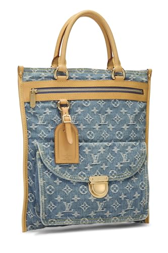 Louis Vuitton, Blue Monogram Denim Flat Shopper, Blue