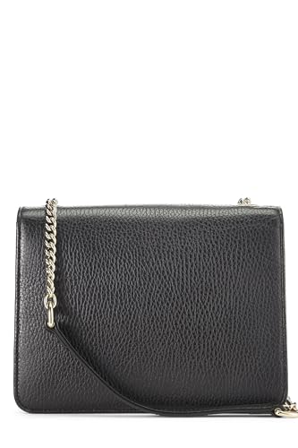 Gucci, Black Leather Interlocking Crossbody Small, Black