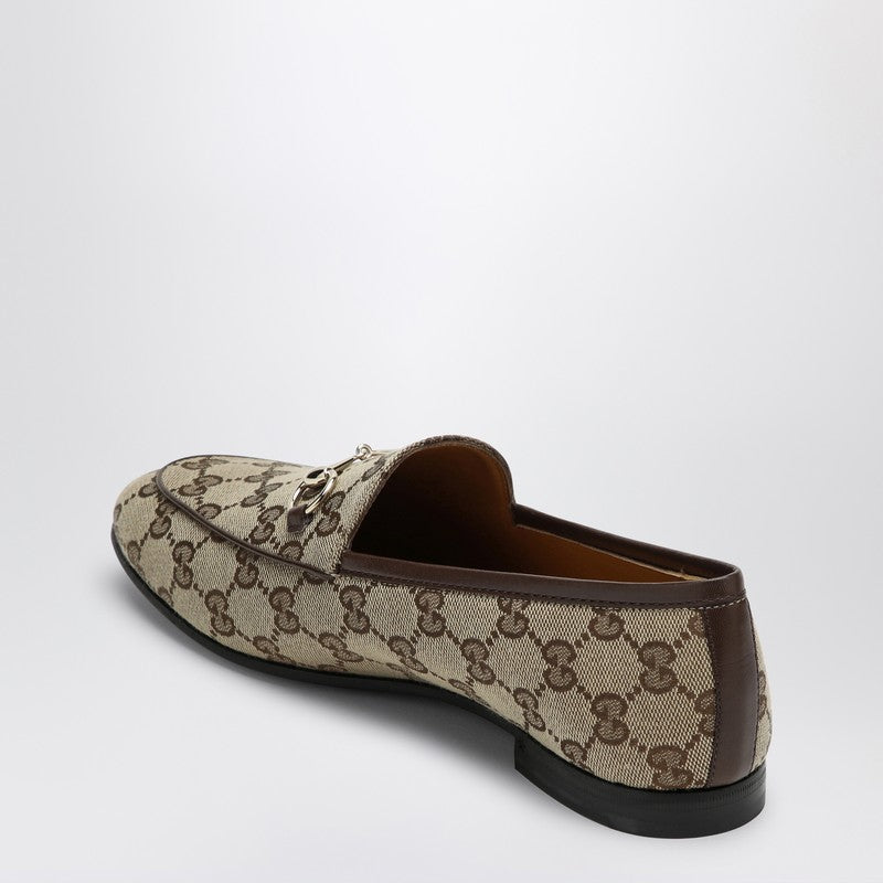 Gucci Jordaan Loafer In Beige/Ebony Gg Fabric Women