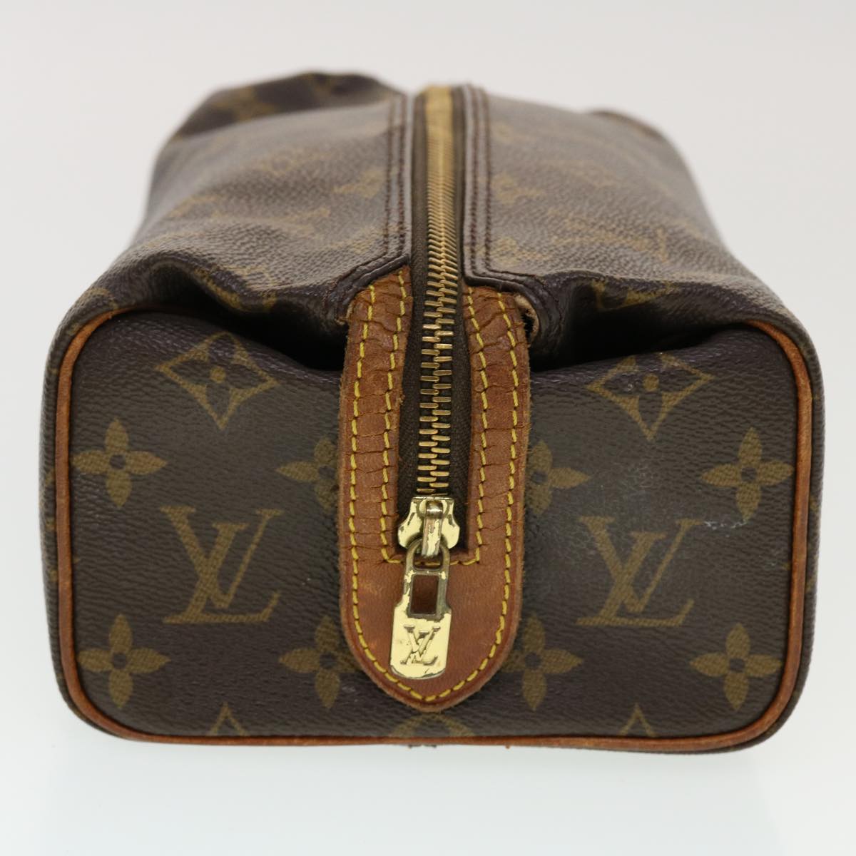 LOUIS VUITTON Monogram Trousse Patte Pression Cosmetic Pouch M47636 Auth 43947