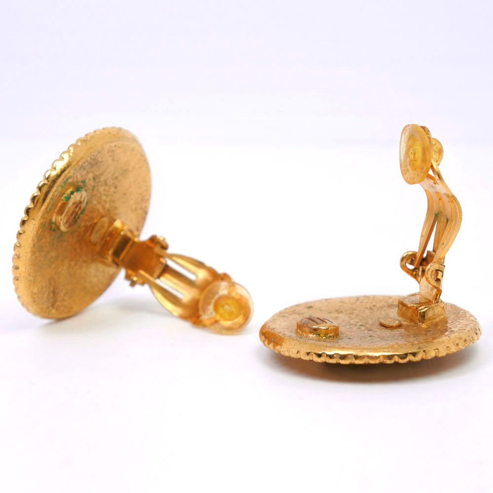 Chanel Chanel Earring Coco G Color Stone 96A 27.8g A-Rank Earring