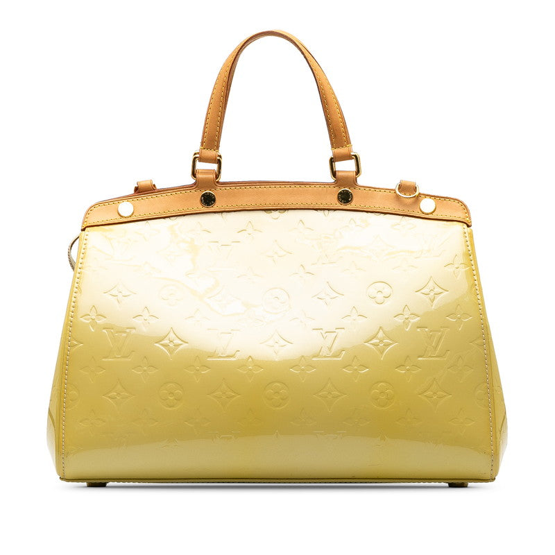 Louis Vuitton Monograms Verney M90108 Handbag Patent Leather Citrine Yellow Citrus