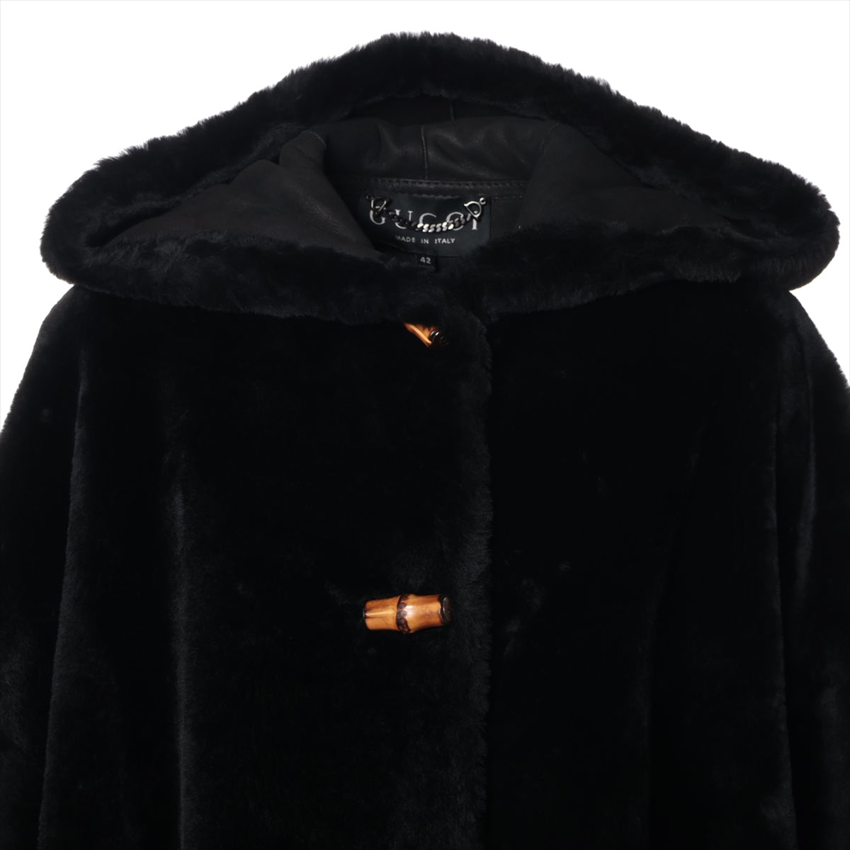 Gucci 96 Mounton Longcoat 42 Black Tomford Period Bamboos