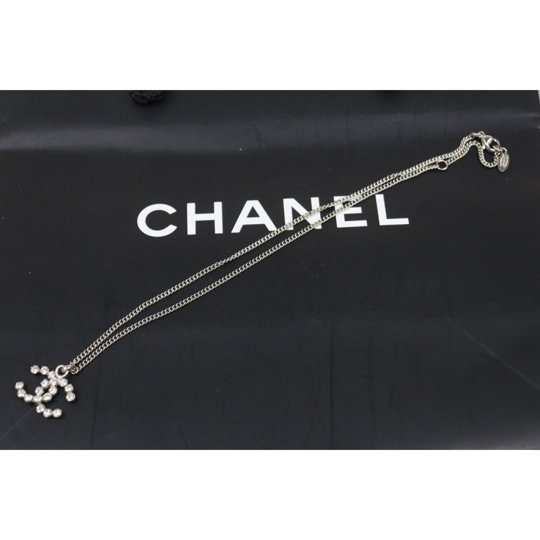 Very Good ( Rank A) |CHANEL COCO Mark Rhinestone Necklace|V25052509