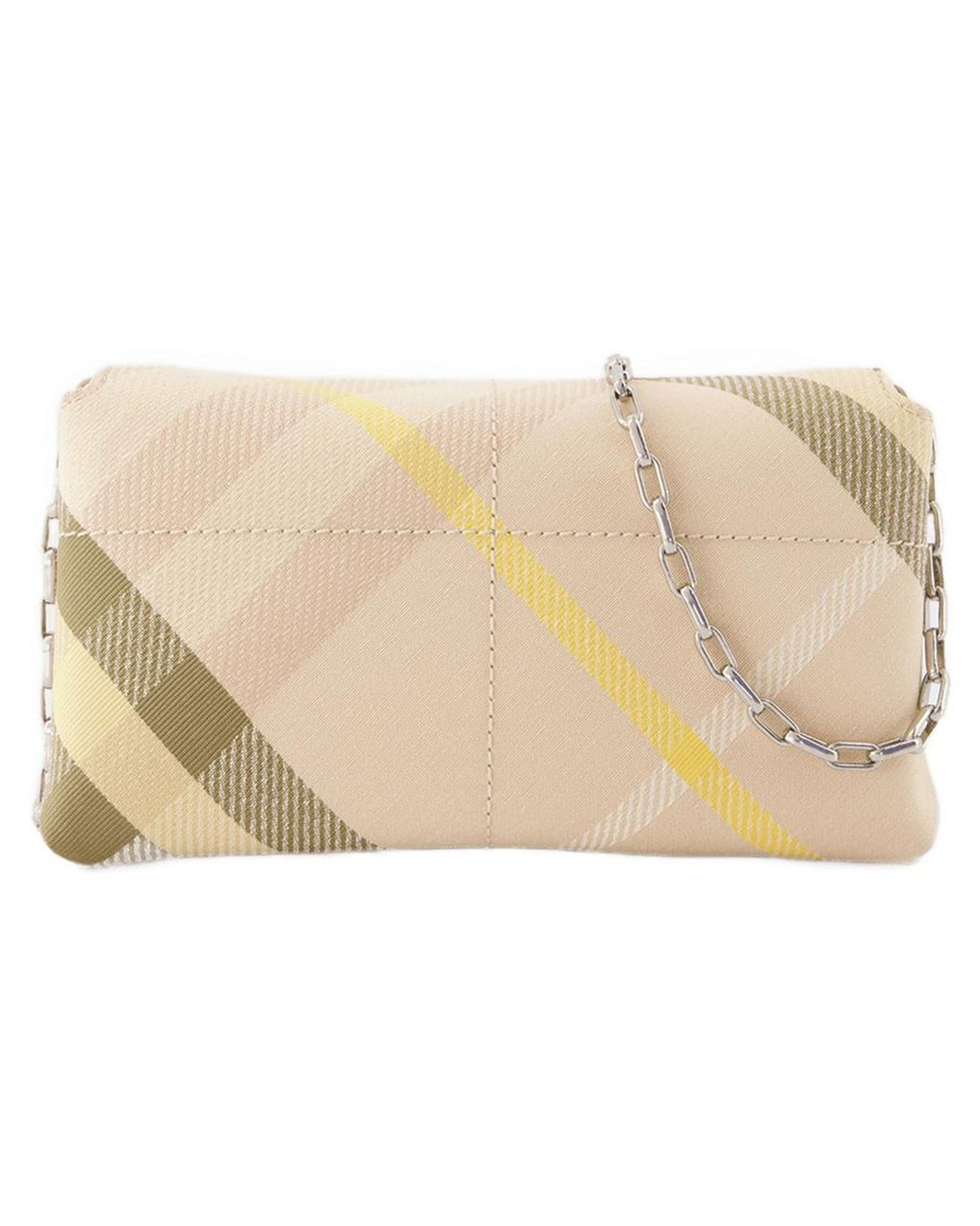 Burberry Check Pattern Eyeglass Case Chain Strap Women Pink | Pink Wallet On Chain