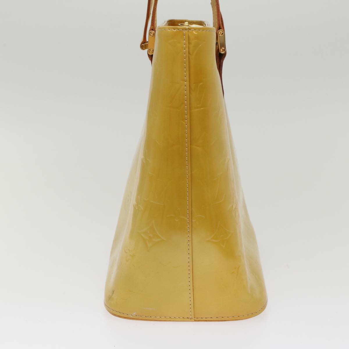 LOUIS VUITTON Monogram Vernis Houston Hand Bag Beige M91004 LV 47975