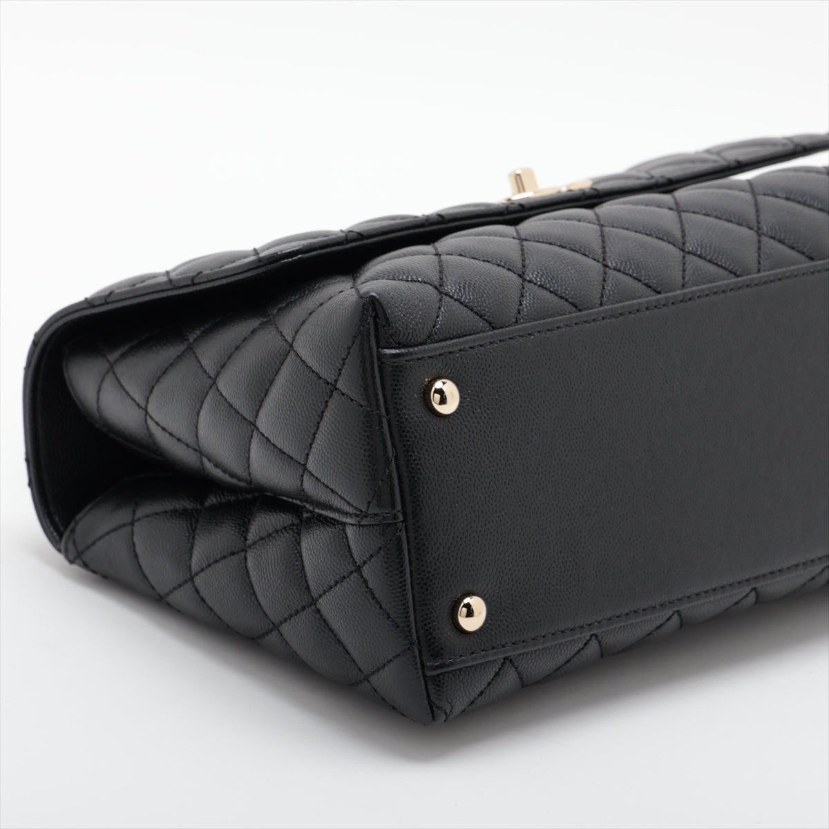 Chanel Coco Handle 29 S Caviar S 2WAY Handbag Black G A92991