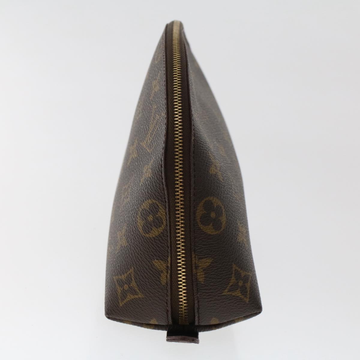 LOUIS VUITTON Monogram Trousse Demi Ronde Cosmetic Pouch M47520 LV Auth 49972