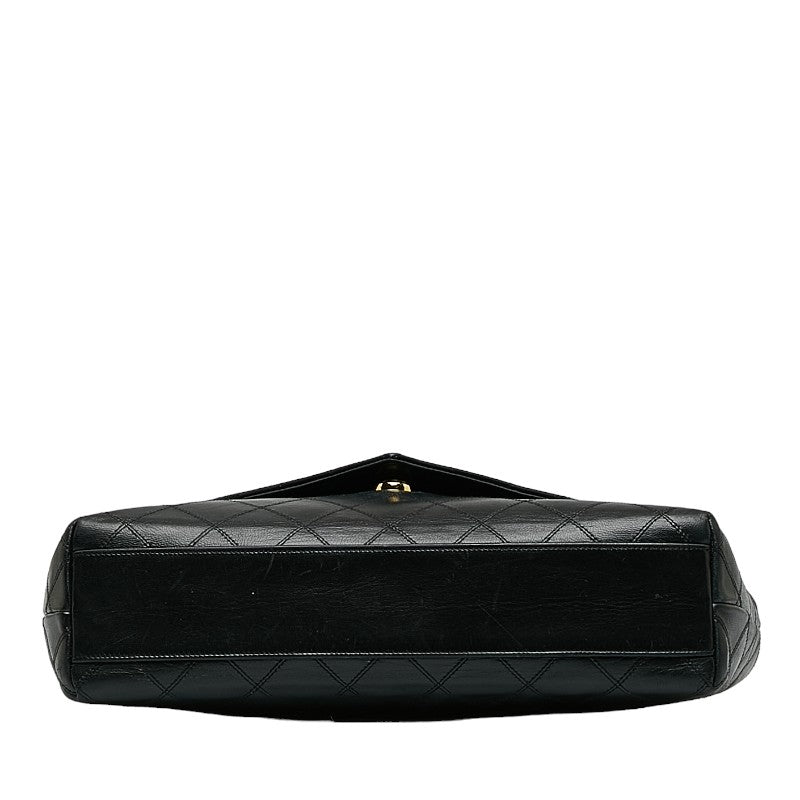 Chanel Deca-Coco Chain houlder Bag Black Gold Leather Lady Chanel