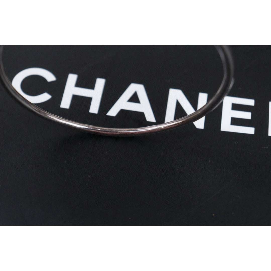 Very Good ( Rank A) |CHANEL Vintage Silver Plating Bracelet|Y24080208