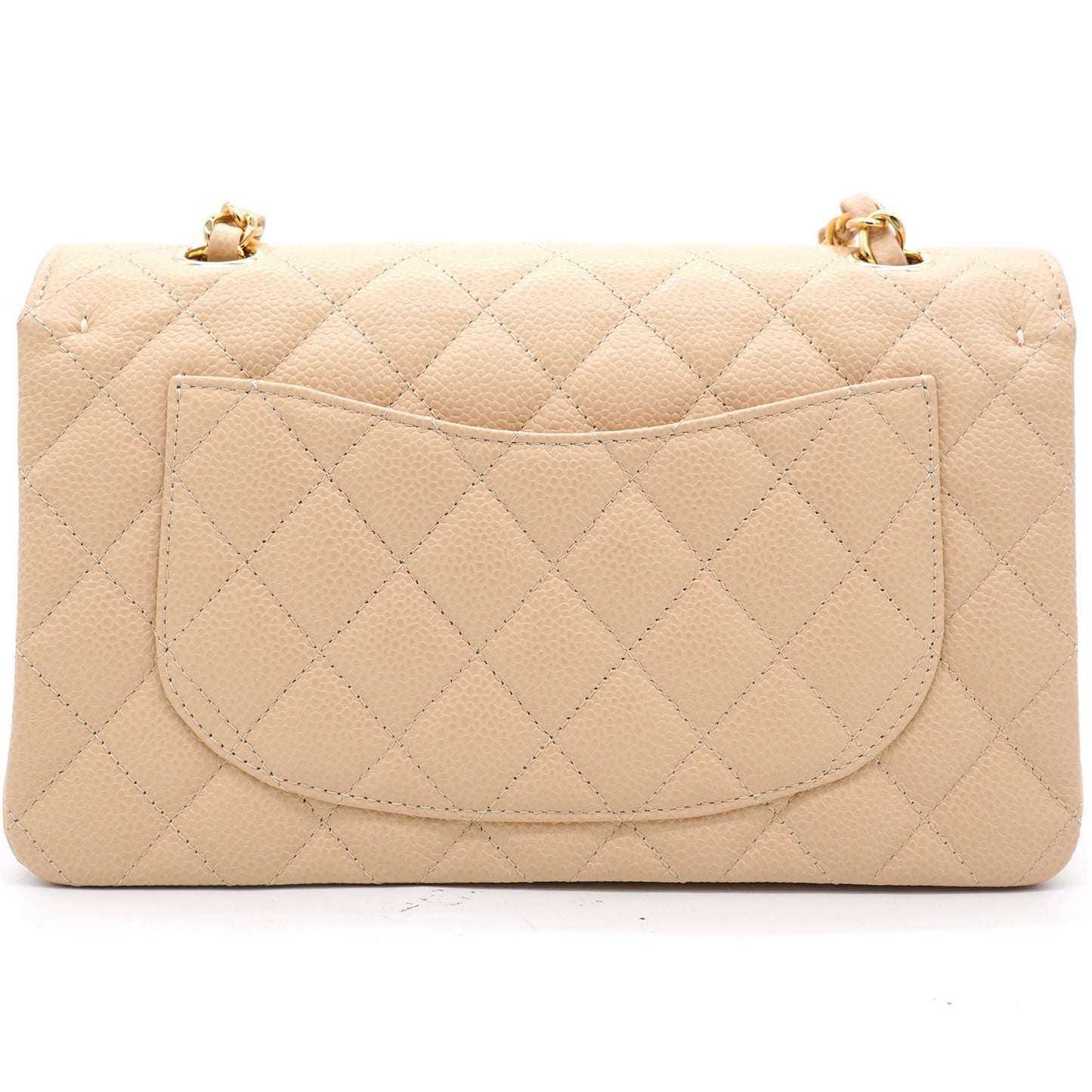 Chanel Caviar Quilted Small Double Flap Beige Clair