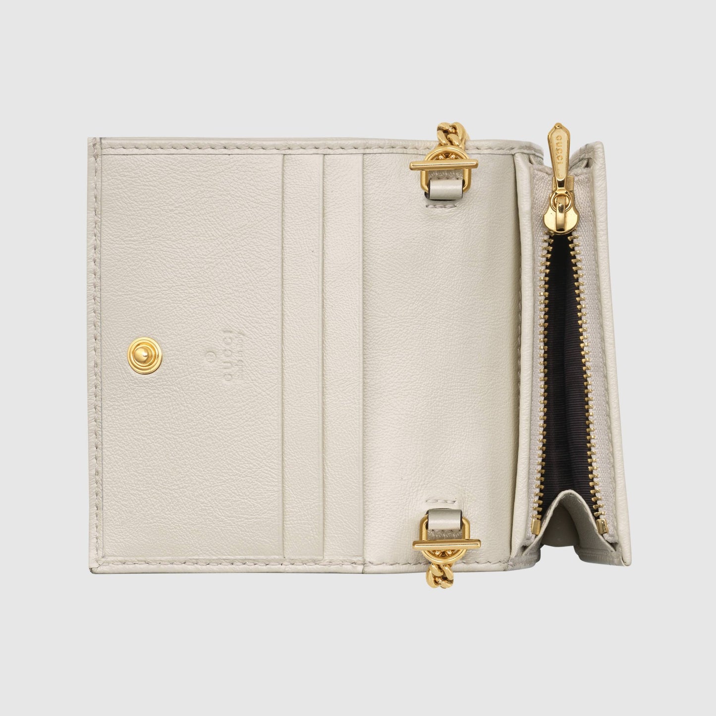 Gucci Rajah Chain Case Wallet White