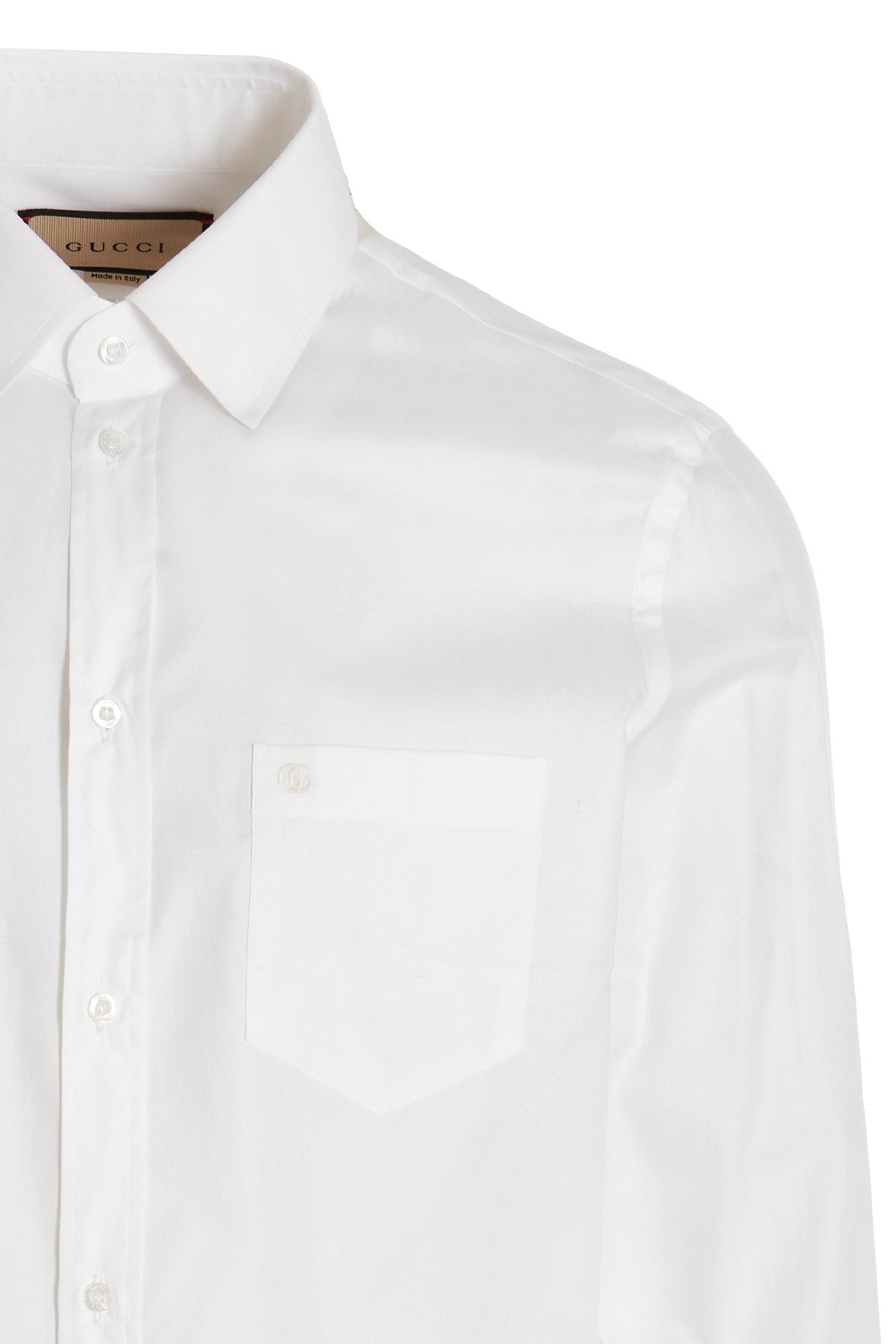 Gucci Men Embroidered Logo Shirt